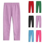 Hurxie Deals 2025 Girls Pants Size 5, Toddler Kids Comfortable Leggings For Girls Leggings Pants Black,3 Years